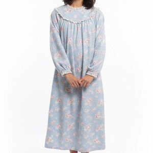 Vintage Floral Cottagecore Nightgown Soft Cotton Grannycore Sleepwear